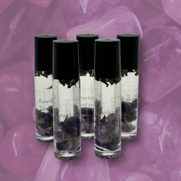 Amethyst Crystal Perfume Roller