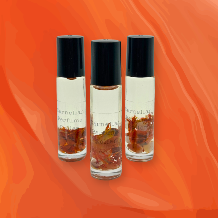 Carnelian Crystal Perfume Roller